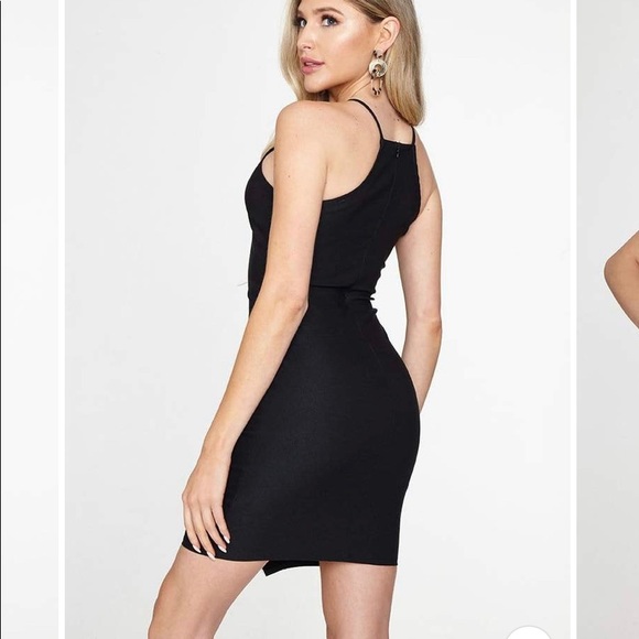 Cami Dress with Asymetrical Hem Overlay - Picture 2 of 4